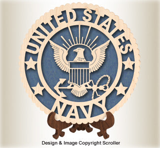 Military Seal & Stand Design (Navy) Pattern - The Winfield Collection