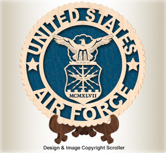 Military Seal & Stand Design (Air Force) Pattern - The Winfield Collection