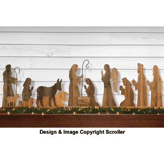 Reclaimed Wood Nativity Pattern Set
