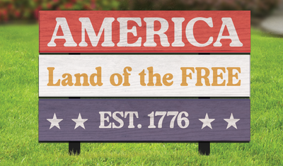 America Yard Sign Pattern