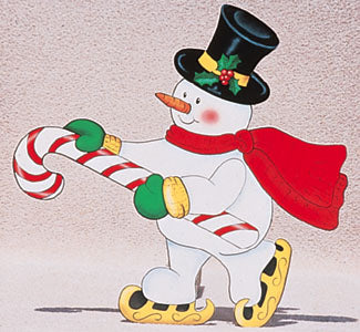 Ice Skating Snowman Woodcraft Pattern (F)