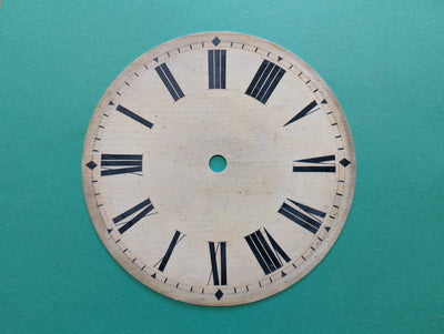 6" Antique Ivory Roman Numeral Clock Dial
