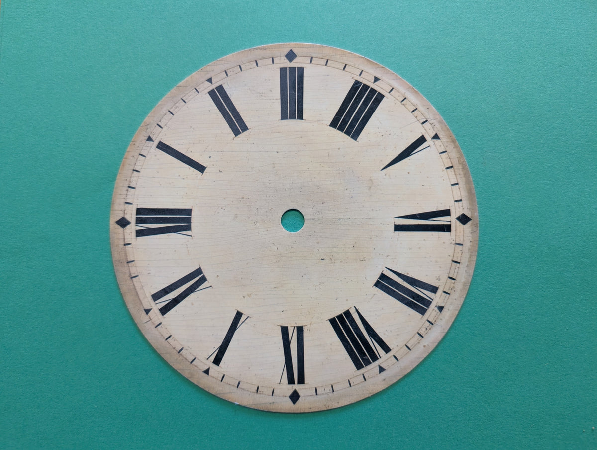 6" Antique Ivory Roman Numeral Clock Dial