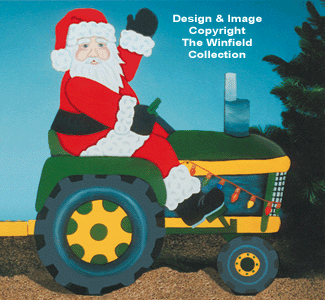 Santa On Tractor & Reindeer in Tow Patterns - The Winfield Collection