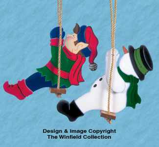 Swingin' Elf & Snowman Wood Pattern