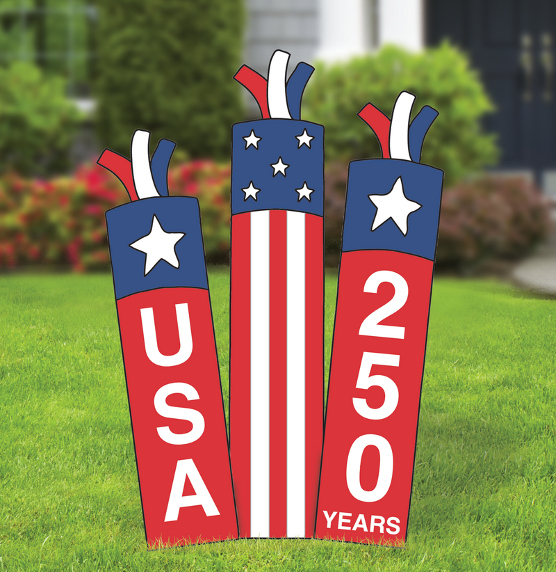 Firecracker Yard Signs Pattern