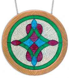 Large Painted Glass Suncatcher