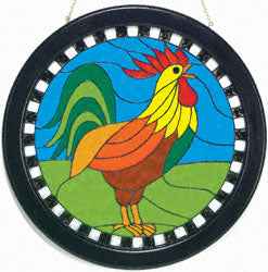Painted Glass Rooster Project(F)