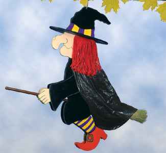Broom Riding Witch Woodcraft Pattern (F)