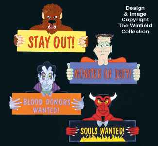 Halloween Greeting Woodcraft Pattern