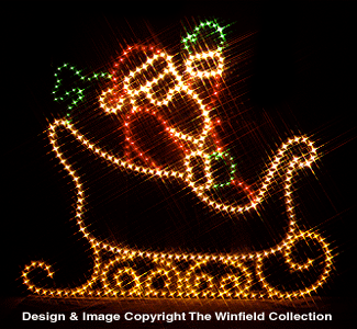 Sleighing Santa Nite-Lite Wood Plans - The Winfield Collection