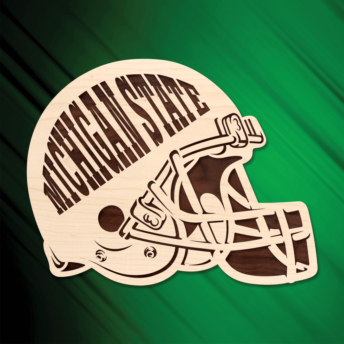 Michigan State Square Pattern Michigan State Helmet - The Winfield Collection