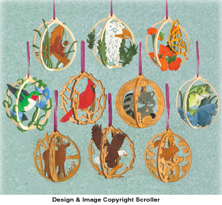 3D Ornament Globes Scroll Saw Pattern Set - The Winfield Collection