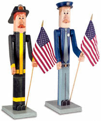 Policeman & Fireman Pole People(F) - The Winfield Collection