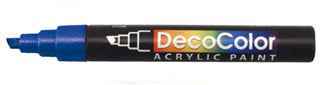 Set of 1 Each Chisel Tip Paint Pens [Black, White, Blue, Red, Green, Yellow & Brown