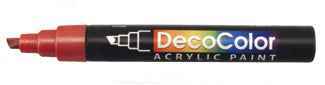 Set of 1 Each Chisel Tip Paint Pens [Black, White, Blue, Red, Green, Yellow & Brown