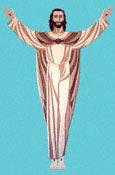 Jesus Intarsia - Small <BR>30" x 20"