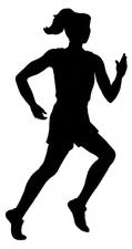 Female Jogger Shadow Woodcraft Pattern