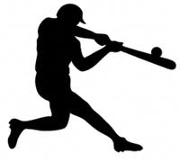 Baseball Batter Shadow Wood Pattern