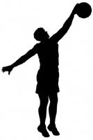 Basketball Player Shadow Wood Pattern