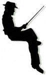 Sitting Fisherman Shadow Woodcraft Pattern