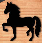 Strutting Horse Shadow Woodcraft Pattern