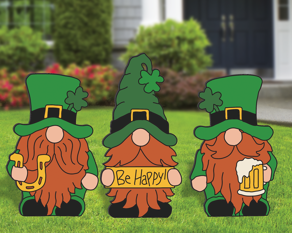 Lucky Leprechauns Gnomes Pattern