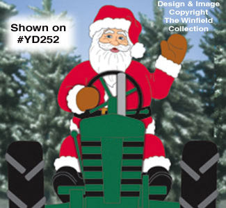 Waving Santa and Front View Tractor Pattern Set (W1336CY & YD252)