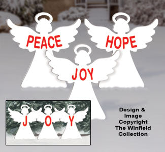 Small Holiday Message Angels Woodcraft Pattern - The Winfield Collection