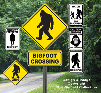 Bigfoot-Zeichen-Mustersatz