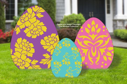 Giant Floral Easter Eggs