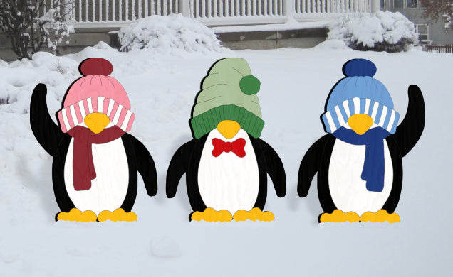 Gnome Penguin Trio Pattern