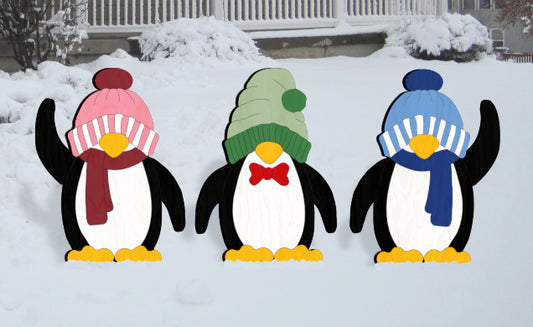 Gnome Penguin Trio Pattern