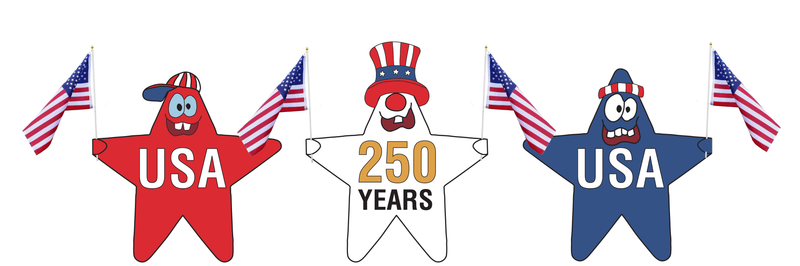 Patriotic Yard Stars Pattern