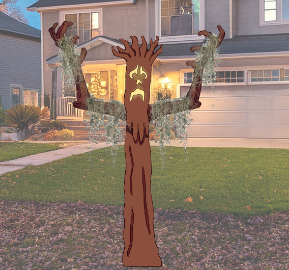 LARGE Creepy Tree Pattern