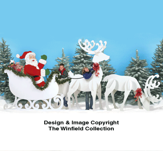 GIGANTIC Santa, Sleigh & Reindeer Premium Woodcraft Pattern Set