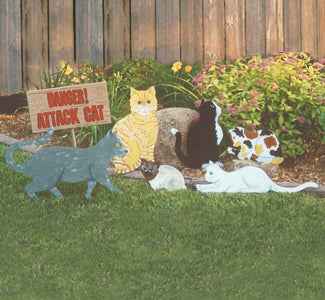 Yard Cats Woodcraft Pattern  (F)
