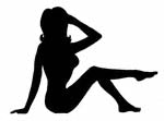 Bikini Babe Shadow #2 Wood Pattern