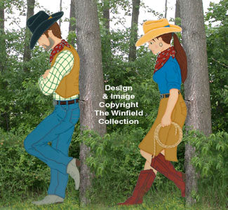 Cowboy & Cowgirl Wood Pattern Set - The Winfield Collection