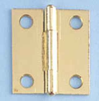 Brass Hinge & Screws (4/pk) - 1-1/2" x 1-1/2"