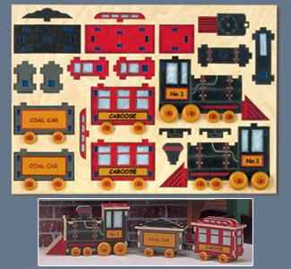 Choo Choo Train Puzzle Pattern