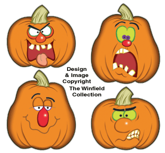 Pumpkin Faces #3 Color Poster