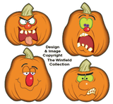Pumpkin Faces #3 Color Poster
