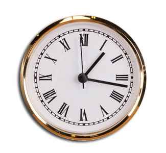 4" Clock Insert - White with Roman Numerals