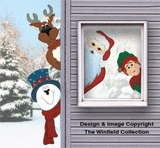 Peeking North Pole Pals  Wood Pattern