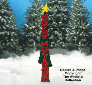 Slender Holiday Tree Wood Pattern(F)
