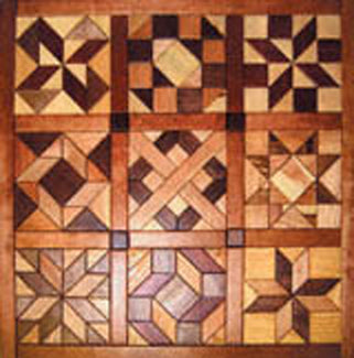 Geo Shape Wood Quilt Design - The Winfield Collection