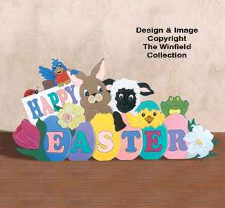 Easter Window Greeting Woodcraft Pattern(F)