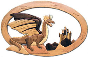 Dragons and Castle Intarsia Project Pattern(F) - The Winfield Collection