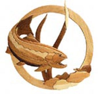 Trout Circle Oval Intarsia Project Pattern - The Winfield Collection